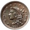 Image 2 : 1839 N-2 R2 Head of 1838, PCGS graded MS64 Brown