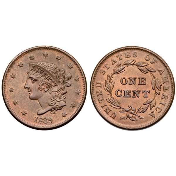 1839 N-5 R2 Booby Head MS63+