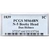 Image 4 : 1839 N-5 R2 Booby Head, PCGS graded MS64 Brown