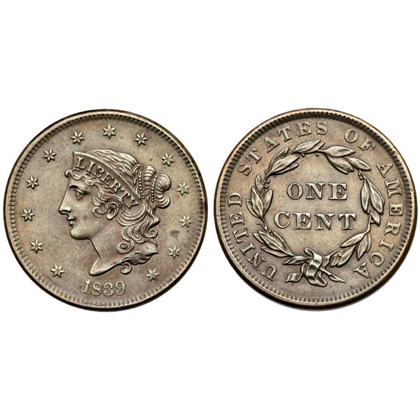 1839 N-11 R1 Booby Head AU50