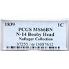 Image 4 : 1839 N-14 R3 Booby Head, PCGS graded MS66 Brown