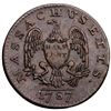 Image 3 : 1787 Ryder 5-A R-3 Massachusetts Half Cent EF40