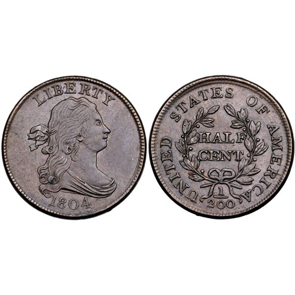 1804 C-9 R-2 Crosslet 4 Stems AU50