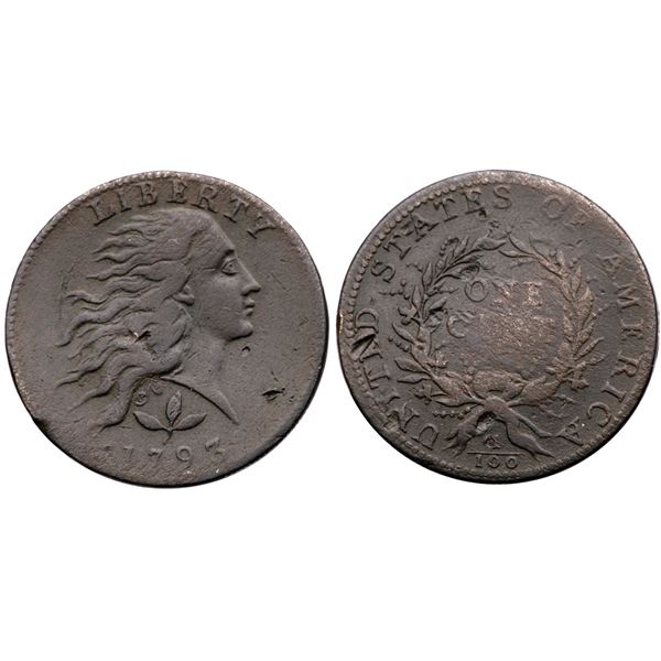 1793 S-5 R-4 Wreath Cent VG10