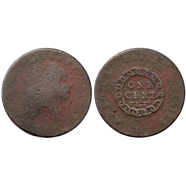 1793 S-2 R-4+ AMERICA Chain Cent FR2+