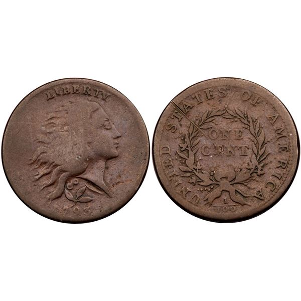 1793 S-6 R-3 Wreath Cent VG7