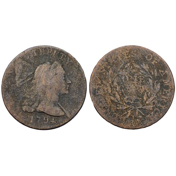 1794 S-17a R5- Head and Edge of 1793 AG3+