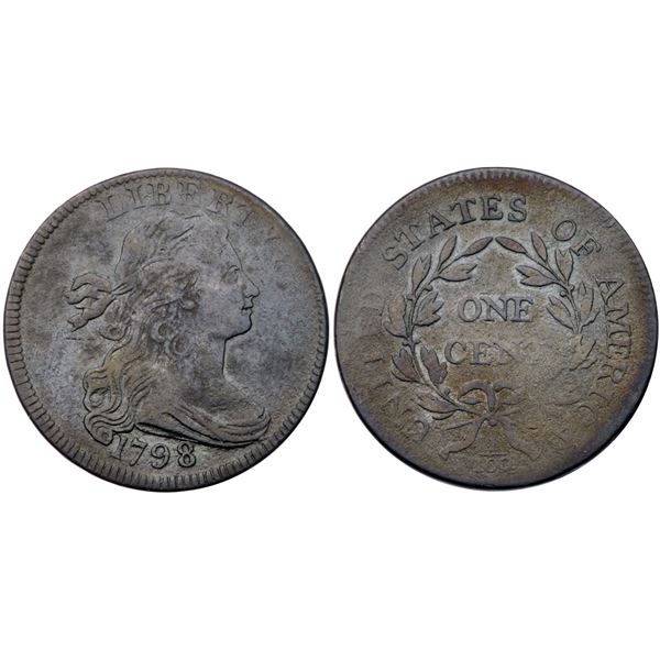 1798 S-156 R5+ Small 8, Reverse of 1796 VG8