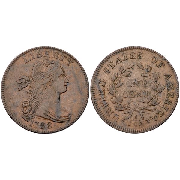 1798 S-157 R2 Small 8, Style I Hair VF20+