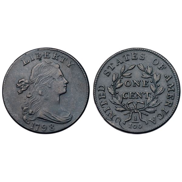 1798 S-175 R3 Small 8, Style II Hair VF20