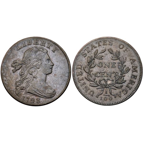 1798 S-182 R4 Small 8, Style II Hair VF35