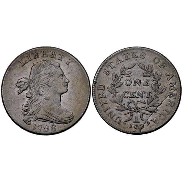 1798 S-186 R2 Small 8, Style II Hair VF35