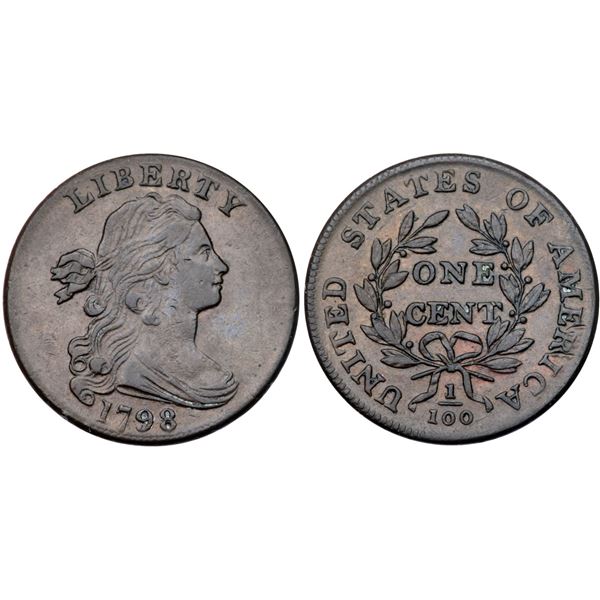 1798 S-187 R1 Small 8, Style II Hair VF30+