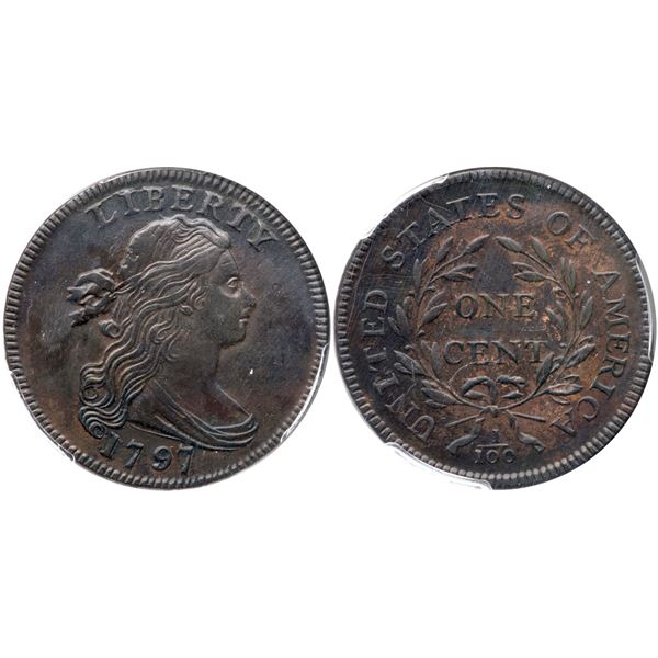 1797 S-120b R-2 Gripped Edge PCGS XF Details (Repaired)