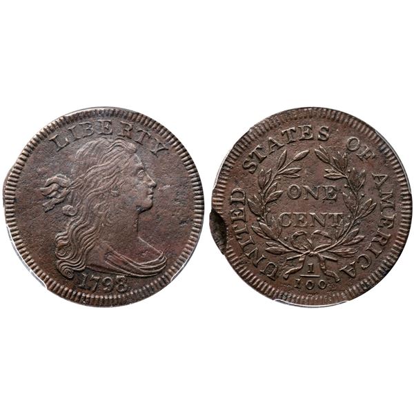 1798/7 S-150 R-3 PCGS AU Detail (Corrosion Remvd)