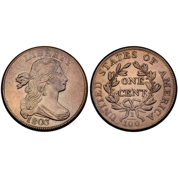 1803 S-260 R-1 Small Date, Lg Fraction EF45