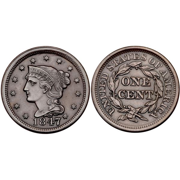 1847 N-2 R-3 Large 7 over Small 7 MS60