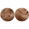Image 1 : 1776 Vlack 6-76A R-4 Large Date Machin's Mills Halfpenny AG3