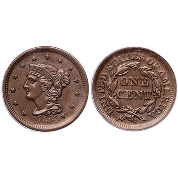1854 N-2 R-1 PCGS MS64BN