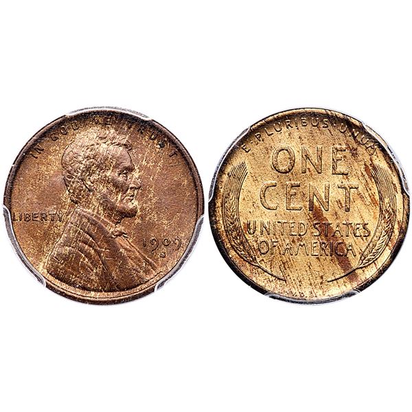 1909-S VDB Lincoln Wheat Cent PCGS MS63RB