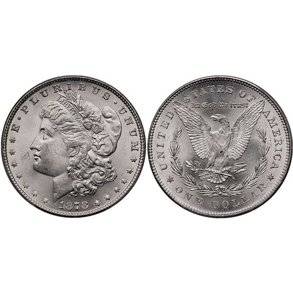 1878 7 TF Reverse of 1878 Morgan Silver Dollar PCGS MS64