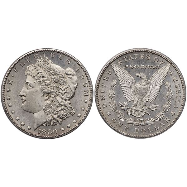 1880-CC Reverse of 79 Morgan Silver Dollar ANACS MS63