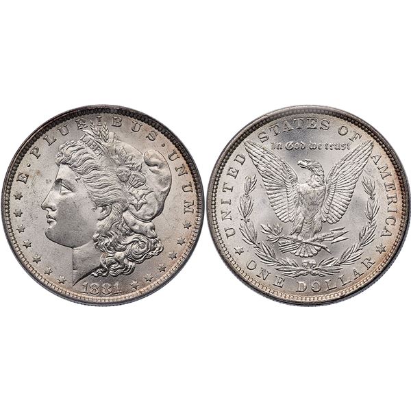 1881 Morgan Silver Dollar PCGS MS63