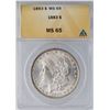 Image 4 : 1883 Morgan Silver Dollar ANACS MS65