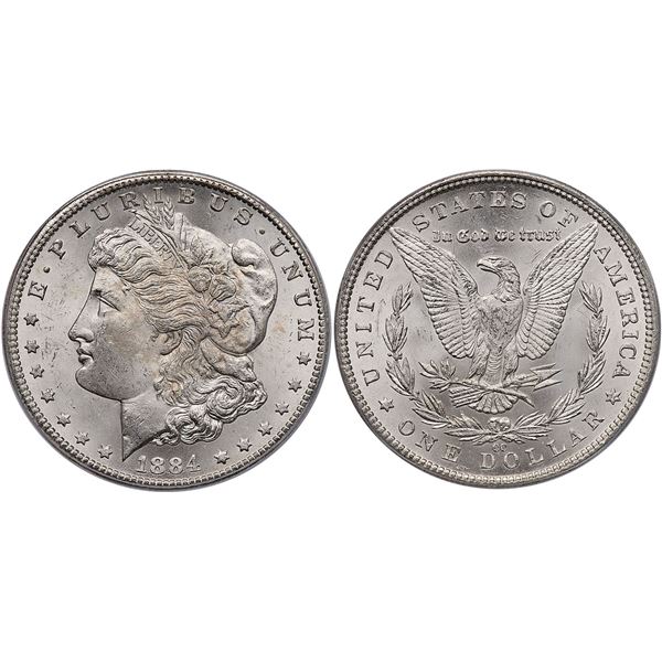 1884-CC Morgan Silver Dollar ICG MS64
