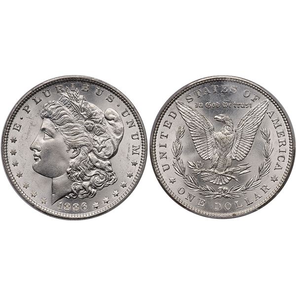 1886 VAM-1 Morgan Silver Dollar PCGS MS66