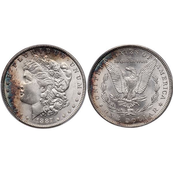 1887 Morgan Silver Dollar PCGS MS65