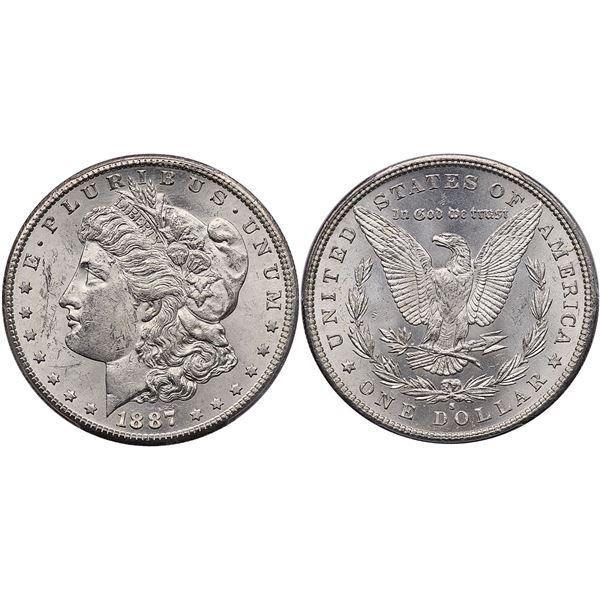 1887-S Morgan Silver Dollar PCGS MS62 CAC