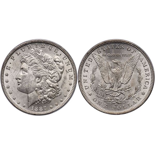 1887/6-O Morgan Silver Dollar PCGS MS61