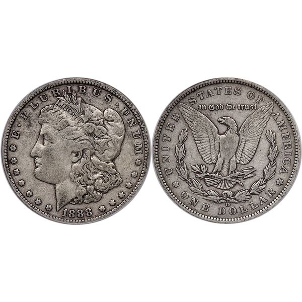 1888-O VAM-4 TOP-100 HOT LIPS Morgan Silver Dollar ANACS VF30