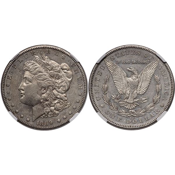 1889-CC VAM-2 Morgan Silver Dollar NGC AU53
