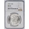 Image 4 : 1891 Morgan Silver Dollar NGC MS63