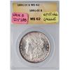 Image 4 : 1891-CC VAM-3 TOP-100 Spitting Eagle Morgan Silver Dollar ANACS MS62