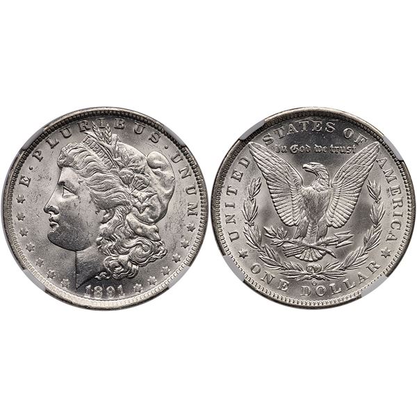 1891-O Morgan Silver Dollar NGC MS62
