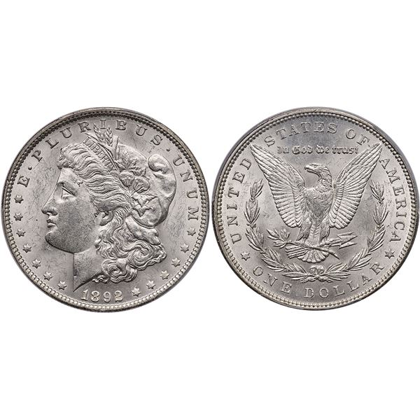 1892 Morgan Silver Dollar PCGS MS62