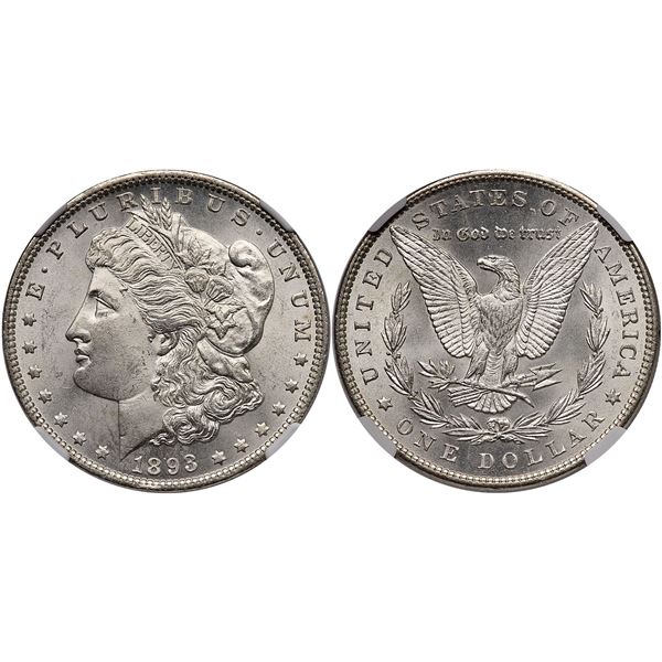 1893 Morgan Silver Dollar NGC MS63
