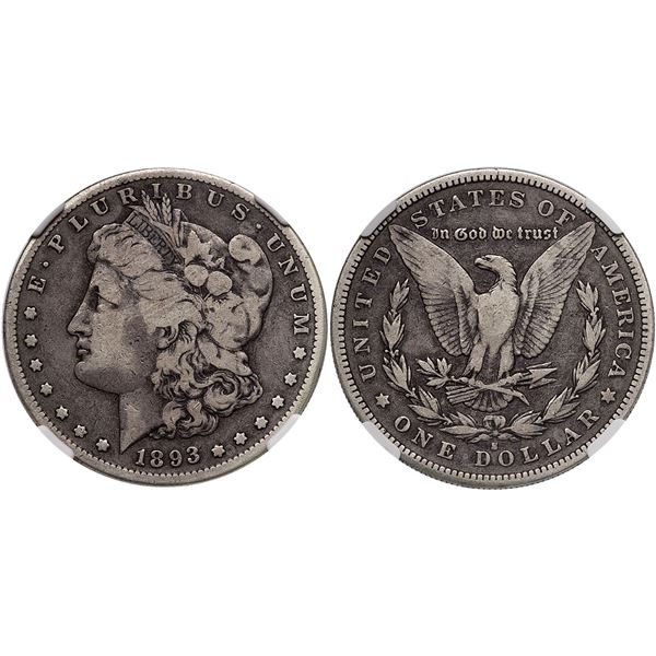 1893 Morgan Silver Dollar NGC VG8