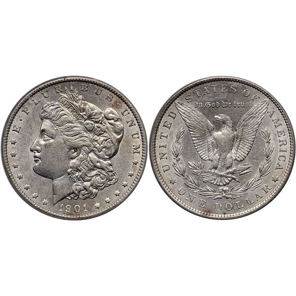 1901 Doubled Die Reverse Morgan Silver Dollar PCGS AU53