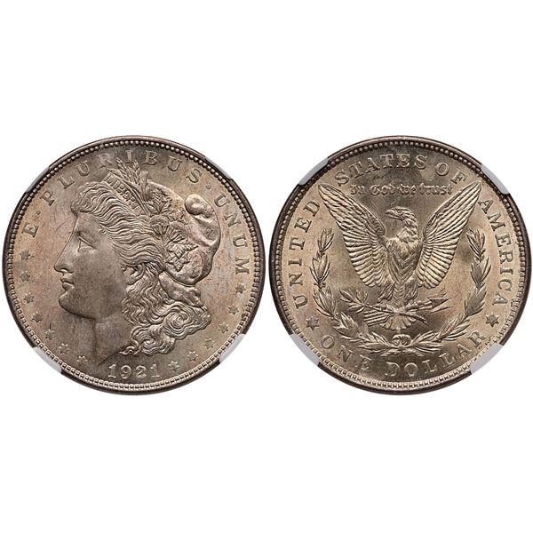 1921 Morgan Silver Dollar NGC MS65
