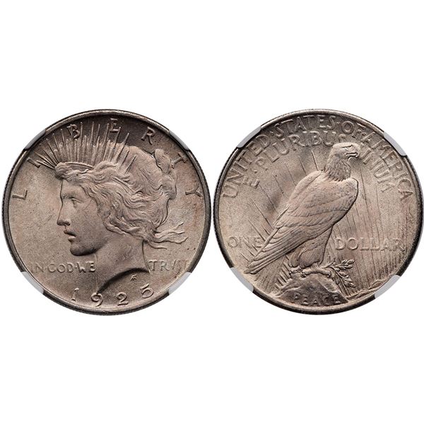 1925 Peace Silver Dollar NGC MS65