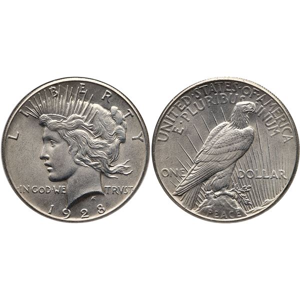 1928 Peace Silver Dollar EMGC MS63