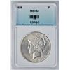 Image 4 : 1928 Peace Silver Dollar EMGC MS63