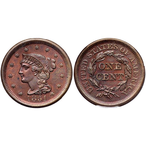 1851 N-18 R-1 PCGS MS63BN