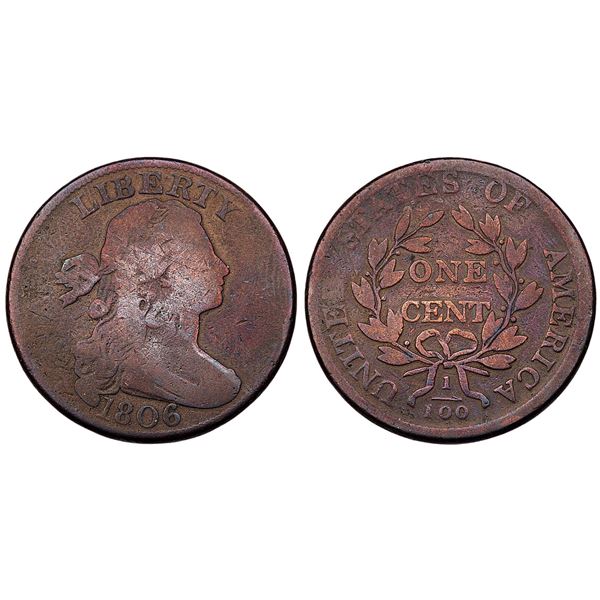 Pair of Draped Bust Cents 1806 & 1807