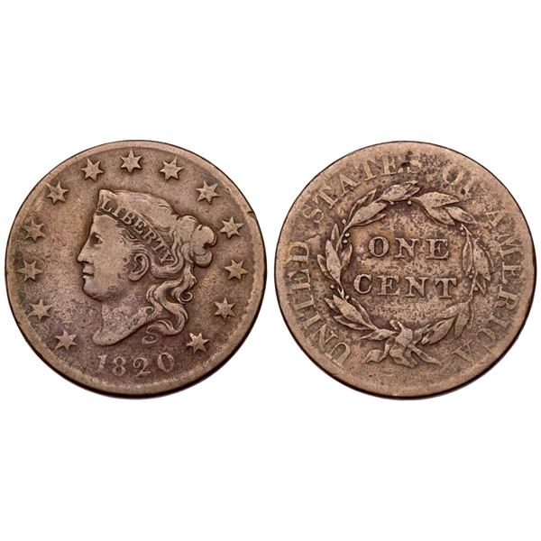 Group of 4 Matron Head Cents 1820-1826