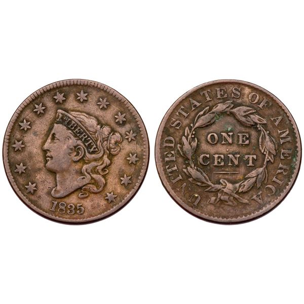 Trio of 1835 Matron Head Cents